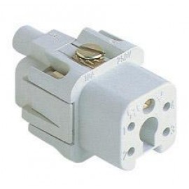 Connettore 4+1 poli femmina assiale