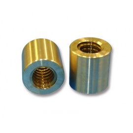 Madrevite cilindrica in bronzo d.16 p.4 dx